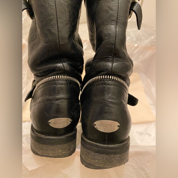 Jimmy Choo biker leather boots 35 - Picture 14 of 16